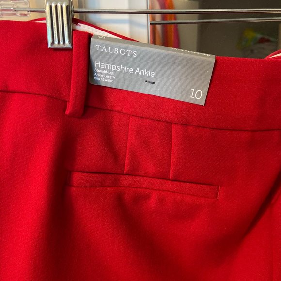 Brand New Red Talbots Slacks Size 10 - Picture 3 of 3